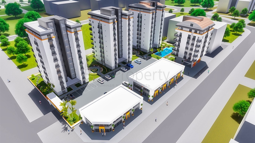 شقق 2 + 1 مع مطبخ منفصل في مشروع في كيبيز