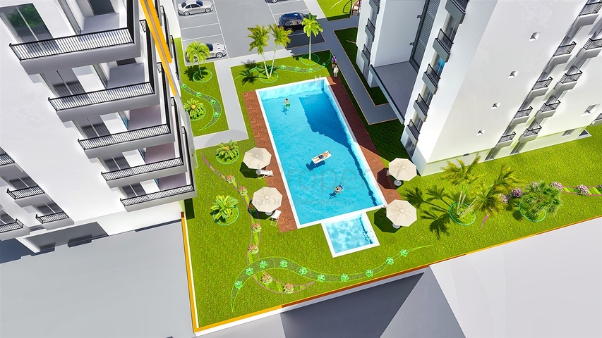 شقق 2 + 1 مع مطبخ منفصل في مشروع في كيبيز