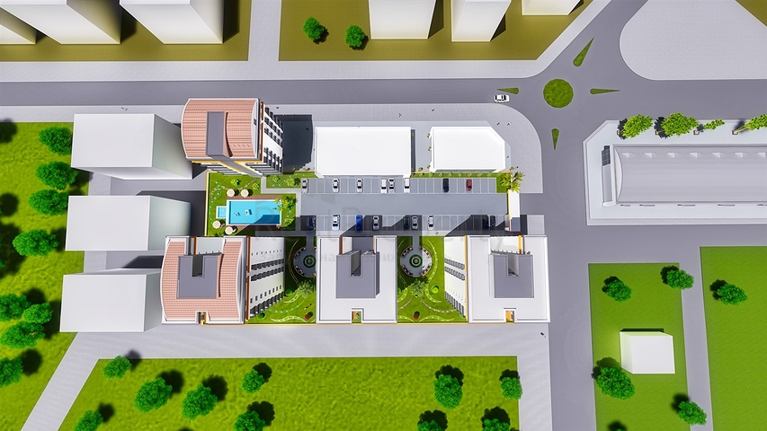 شقق 2 + 1 مع مطبخ منفصل في مشروع في كيبيز