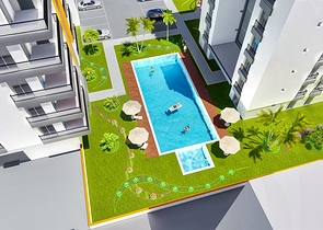 شقق 2 + 1 مع مطبخ منفصل في مشروع في كيبيز