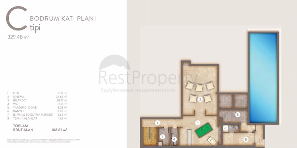 فلل فاخرة -اطلالة بحر ساحرة - تصميم 1+5 - في بودروم 