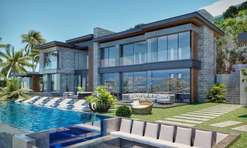 فلل فاخرة -اطلالة بحر ساحرة - تصميم 1+5 - في بودروم 