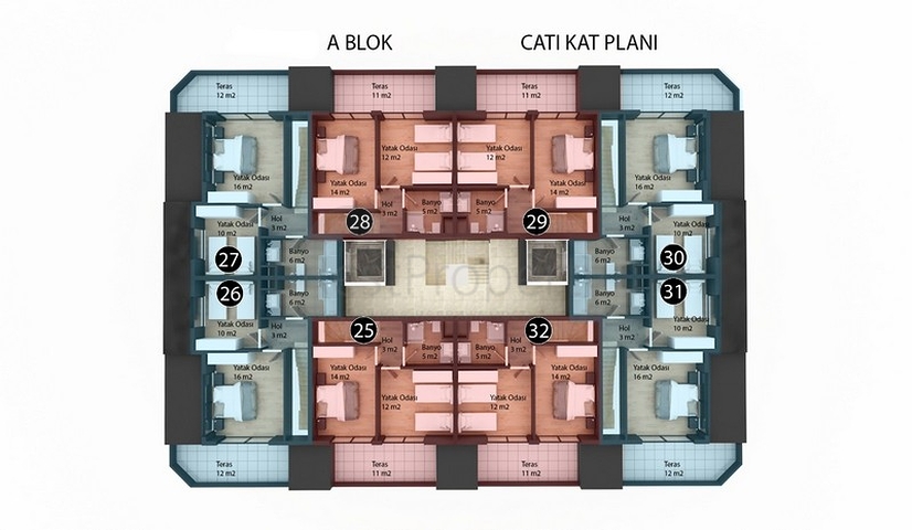 مجمع قيد الانشاء -شقق بالتقسيط حتى تاريخ التسليم -في كاستل / الانيا 