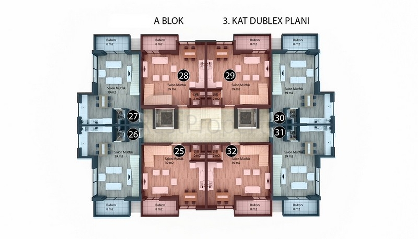 مجمع قيد الانشاء -شقق بالتقسيط حتى تاريخ التسليم -في كاستل / الانيا 