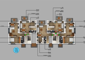 شقق 1 + 1 للبيع في منطقة كاليس في فتحية