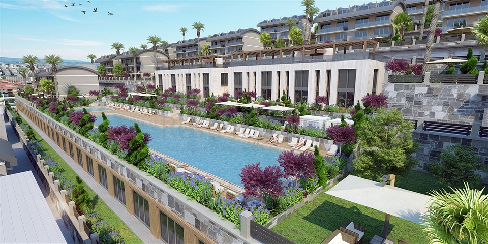 اطلالة بحرية ساحرة -مجمع فاخر - في كوناكليه / الانيا 