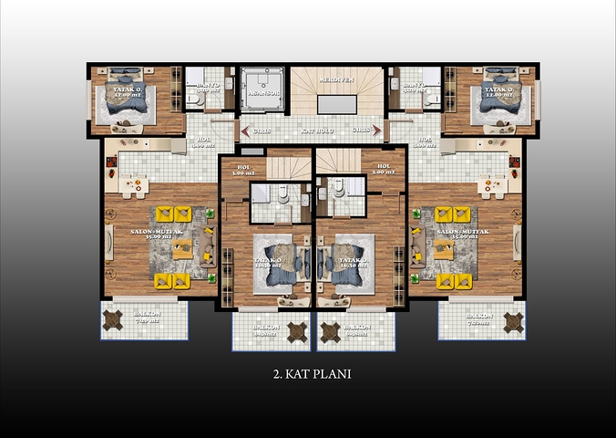 اطلالة بحرية ساحرة -مجمع فاخر - في كوناكليه / الانيا 