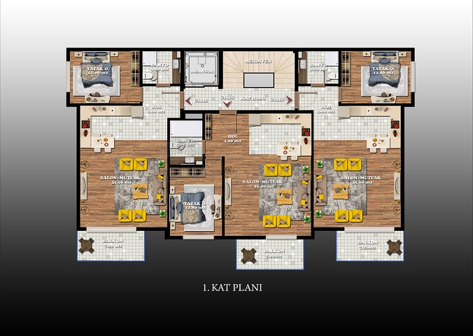 اطلالة بحرية ساحرة -مجمع فاخر - في كوناكليه / الانيا 