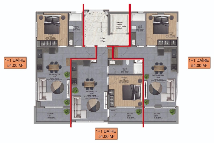 للراغبين بالاستثمار العقاري -شقق قيد الانشاء في مركز الانيا 