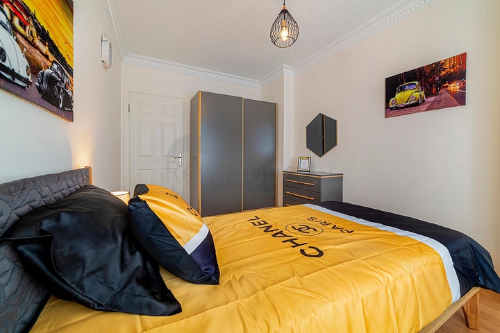 شقة عائلية انيقة مفروشة -تصميم 1+2 - في مهموتلار / الانيا 