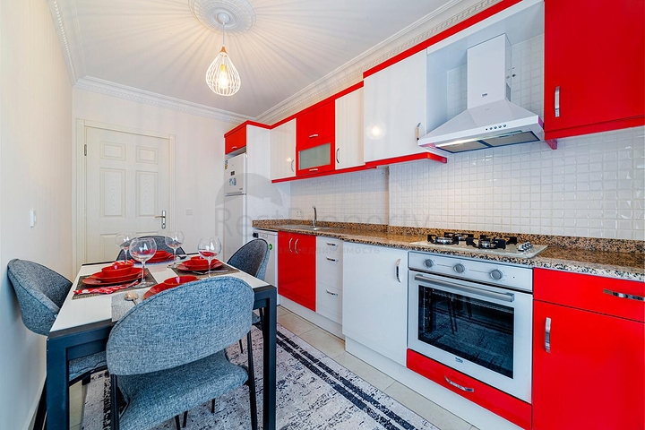 شقة عائلية انيقة مفروشة -تصميم 1+2 - في مهموتلار / الانيا 