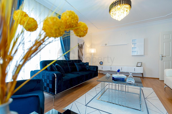 شقة عائلية انيقة مفروشة -تصميم 1+2 - في مهموتلار / الانيا 