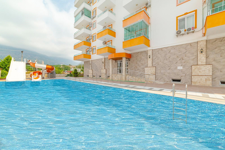 شقة عائلية انيقة مفروشة -تصميم 1+2 - في مهموتلار / الانيا 