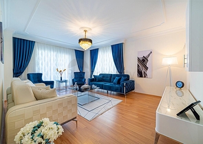 شقة عائلية انيقة مفروشة -تصميم 1+2 - في مهموتلار / الانيا 