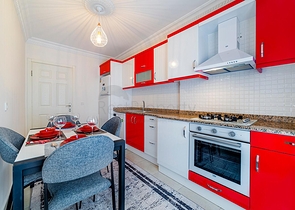 شقة عائلية انيقة مفروشة -تصميم 1+2 - في مهموتلار / الانيا 