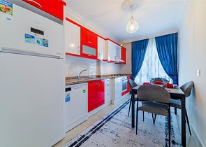 شقة عائلية انيقة مفروشة -تصميم 1+2 - في مهموتلار / الانيا 