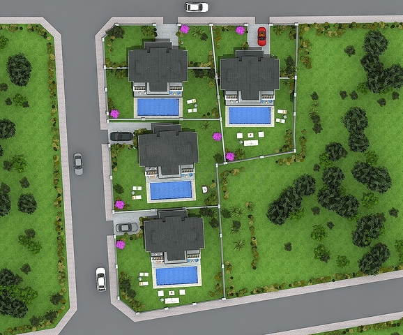 فلل منفصلة 4 + 1 في جيجيك فتحية