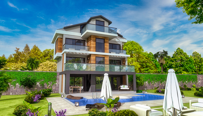 فلل منفصلة 4 + 1 في جيجيك فتحية