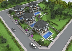 فلل منفصلة 4 + 1 في جيجيك فتحية