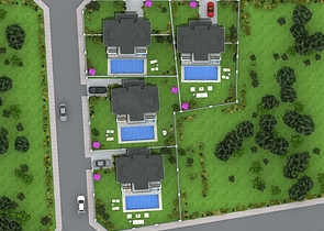 فلل منفصلة 4 + 1 في جيجيك فتحية