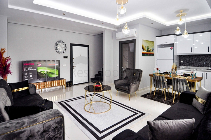 دوبلكس ارضية -ضمن مجمع حديث وانيق - تصميم 1+2- في كارجي جاك / الانيا 