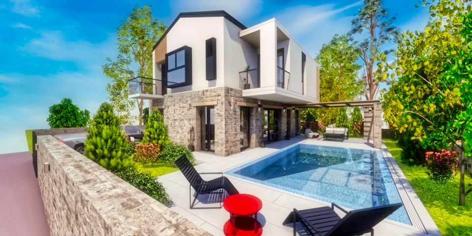 فيلا 3 + 1 مع مسبح خاص في فتحية