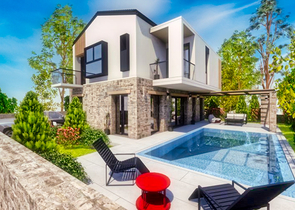 فيلا 3 + 1 مع مسبح خاص في فتحية