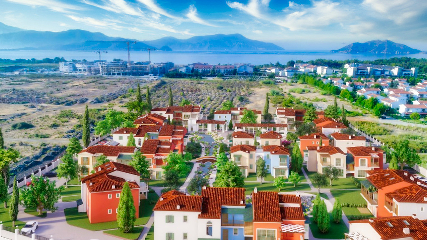 شقة 1 + 1 في مجمع 500 م من البحر في تشاليش