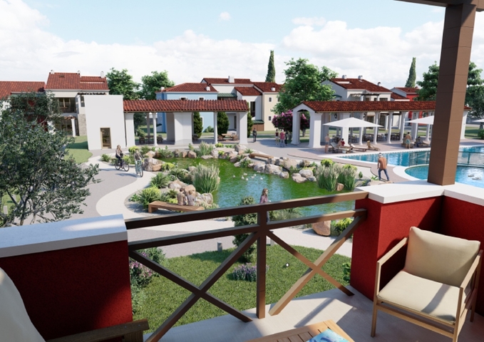 شقة 1 + 1 في مجمع 500 م من البحر في تشاليش