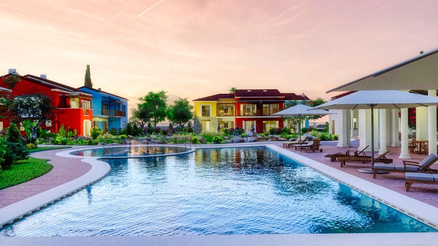 شقة 1 + 1 في مجمع 500 م من البحر في تشاليش