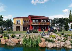 شقة 1 + 1 في مجمع 500 م من البحر في تشاليش