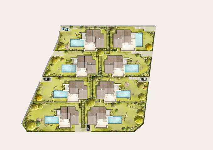 مشروع على المخطط من فلل 4 + 1 في أوفاجيك فتحية