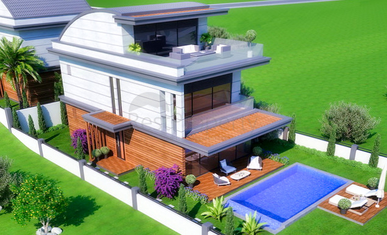 4 + 1 فيلا مع مسبح خاص في منطقة كاليس في فتحية