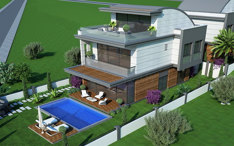 4 + 1 فيلا مع مسبح خاص في منطقة كاليس في فتحية