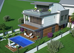 4 + 1 فيلا مع مسبح خاص في منطقة كاليس في فتحية