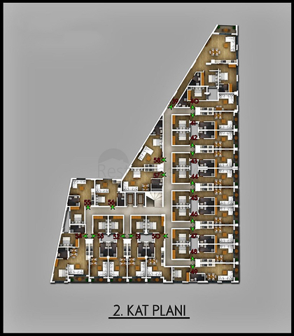 شقة 1 + 1 للبيع في مشروع جديد في فتحية