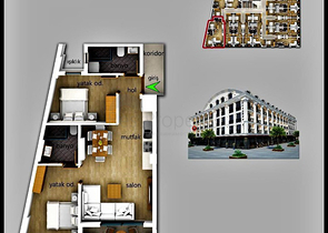 شقة 1 + 1 للبيع في مشروع جديد في فتحية