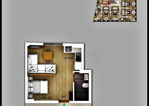 شقة 1 + 1 للبيع في مشروع جديد في فتحية