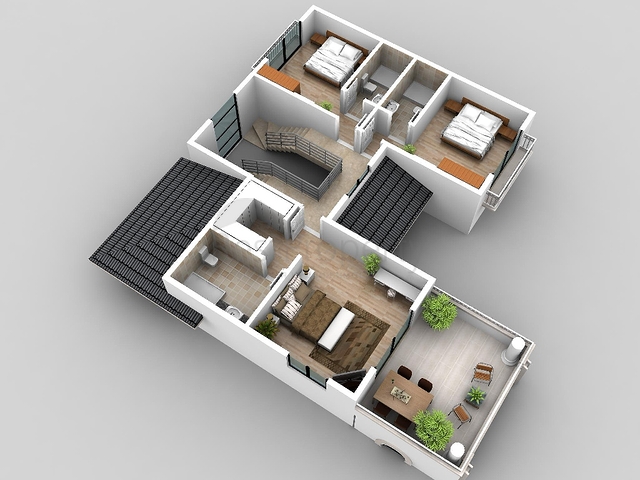 فيلا على المخطط 4 غرف نوم في أوزوملو فتحية