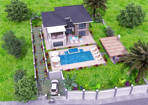 فيلا على المخطط 4 غرف نوم في أوزوملو فتحية