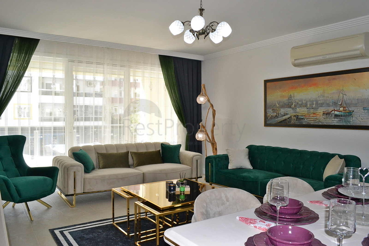 شقة عائلية واسعة مفروشة -تصميم 1+2 - في مهموتلار / الانيا 