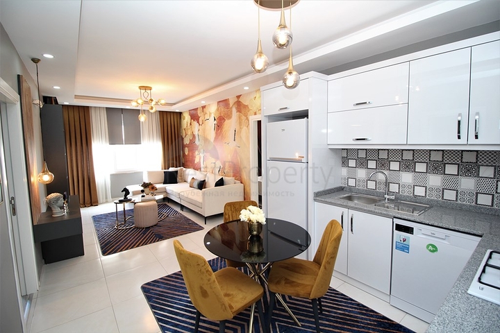 شقة انيقة -اثاث جديد - تصميم 2 غرفة وصالة -في مهموتلار / الانيا 