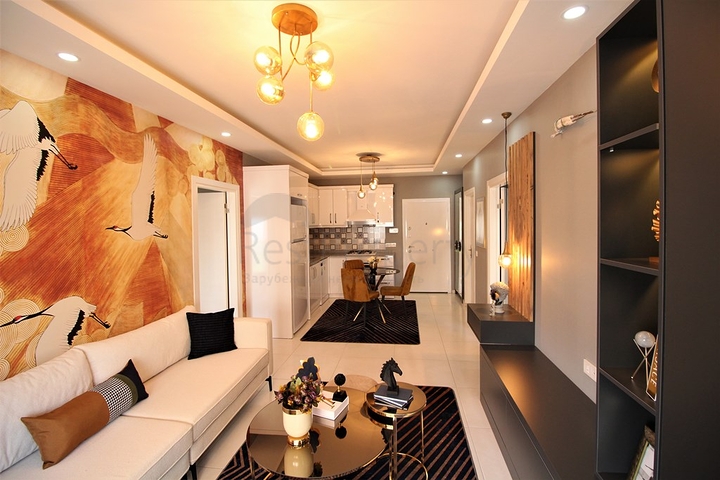 شقة انيقة -اثاث جديد - تصميم 2 غرفة وصالة -في مهموتلار / الانيا 