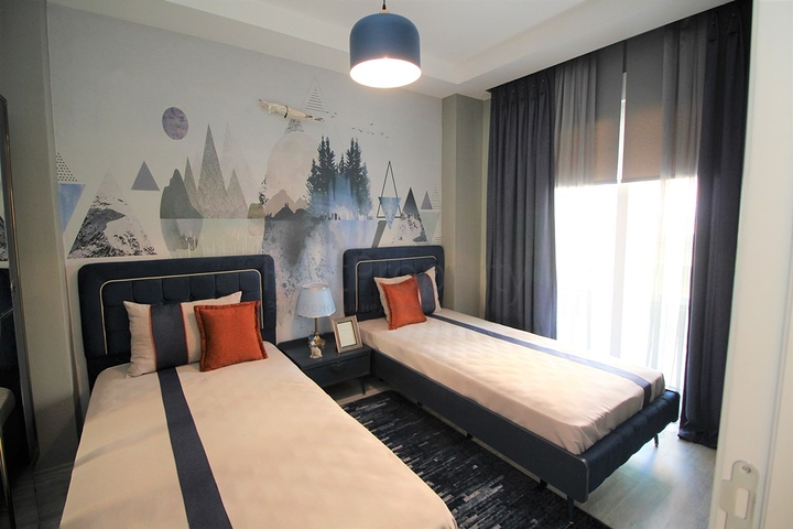 شقة انيقة -اثاث جديد - تصميم 2 غرفة وصالة -في مهموتلار / الانيا 