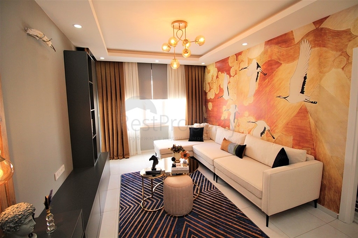 شقة انيقة -اثاث جديد - تصميم 2 غرفة وصالة -في مهموتلار / الانيا 