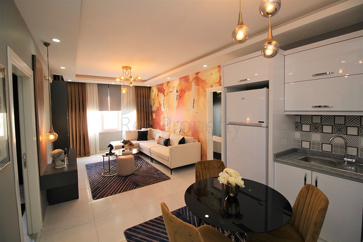 شقة انيقة -اثاث جديد - تصميم 2 غرفة وصالة -في مهموتلار / الانيا 