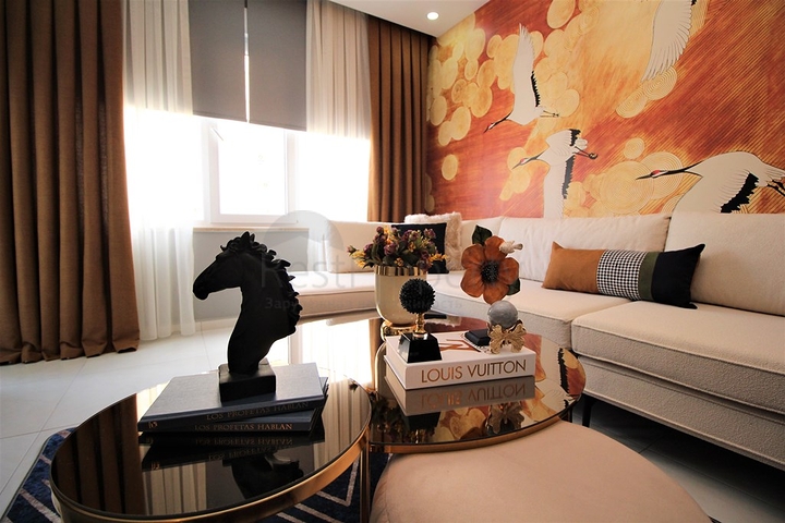 شقة انيقة -اثاث جديد - تصميم 2 غرفة وصالة -في مهموتلار / الانيا 