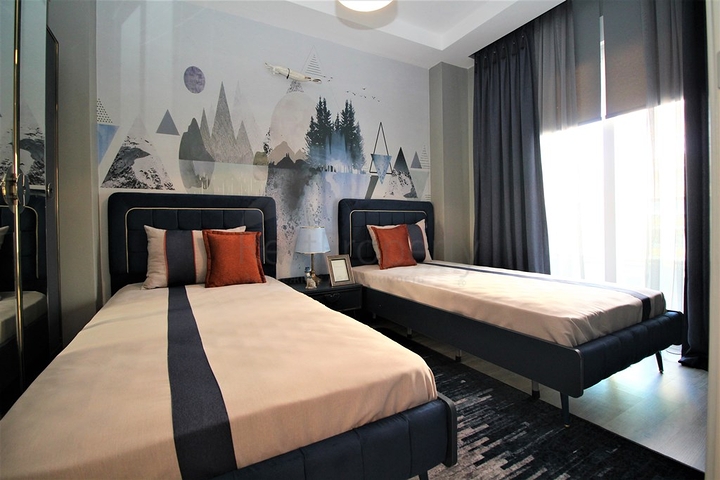 شقة انيقة -اثاث جديد - تصميم 2 غرفة وصالة -في مهموتلار / الانيا 