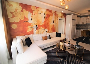 شقة انيقة -اثاث جديد - تصميم 2 غرفة وصالة -في مهموتلار / الانيا 