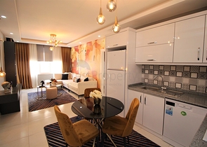 شقة انيقة -اثاث جديد - تصميم 2 غرفة وصالة -في مهموتلار / الانيا 